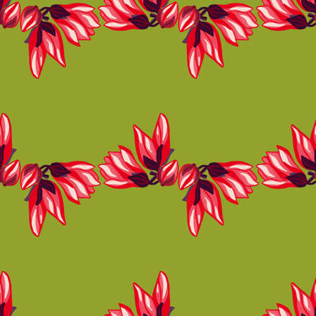 Magnolia seamless pattern. Romantic flower background. Repeated texture in doodle style for fabric, wrapping paper, wallpaper, tissue. vector illustration.のイラスト素材