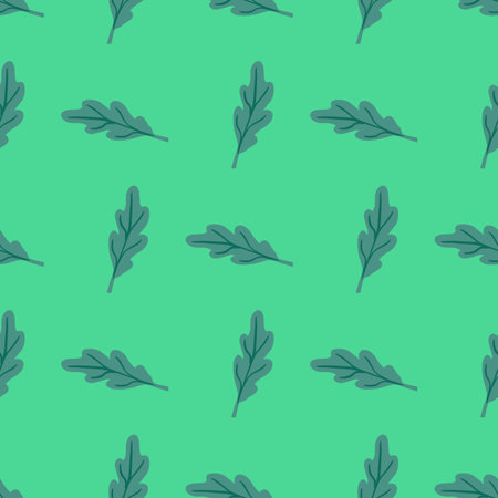 Oak leaf seamless pattern. plant background. Repeated texture in doodle style for fabric, wrapping...