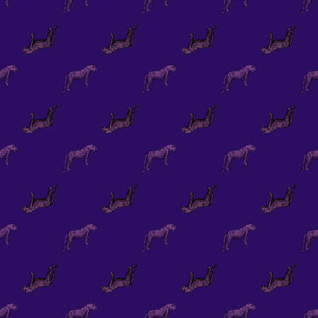 Leopard seamless pattern. Vintage animal background. Repeated texture in hand drawn style for fabric, wrapping paper, wallpaper, tissue. vector illustration.のイラスト素材