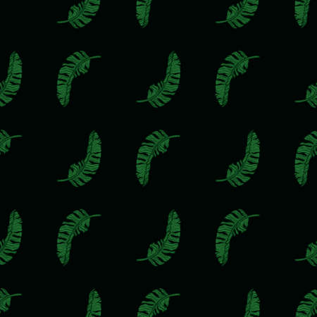 Banana leaves seamless pattern. Tropical branch in engraving style. Hand drawn texture for fabric, wallpaper, textile, print, wrapping paper. vector illustration.のイラスト素材