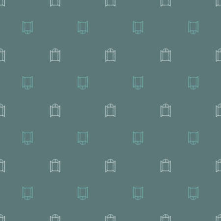 Seamless pattern of retro arch windows engraving. Vintage background cute window in hand drawn style. Vector repeated design texture for print, fabric, wrapping, wallpaper, tissue.のイラスト素材