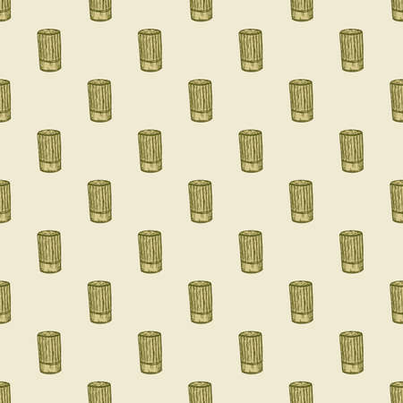 High chef hat sketch seamless pattern. Kitchen traditional element for cook in hand drawn style. Engraved texture for fabric, wallpaper, textile, print, title, wrapping paper. vector illustration.のイラスト素材