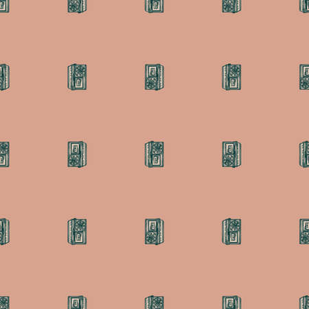 Retro radio engraved seamless pattern. Vintage media equipment in hand drawn style. Sketch old device. Texture for fabric, wallpaper, textile, print, title, wrapping paper. vector illustration.のイラスト素材