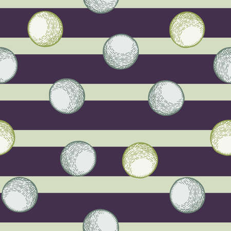 Ball engraved seamless pattern. Vintage sports elements for table tennis hand drawn style. Sketch texture for fabric, wallpaper, textile, print, title, wrapping paper. vector illustration.のイラスト素材