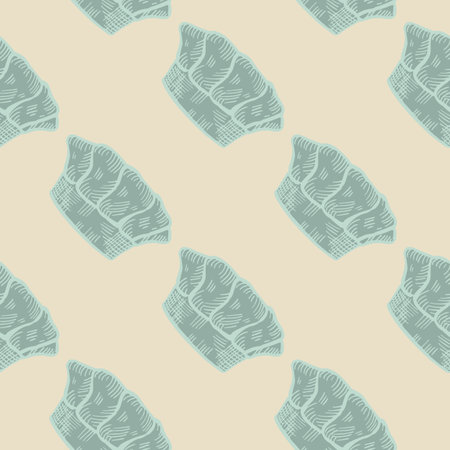 High chef hat engraved seamless pattern. Kitchen traditional element in hand drawn style. Sketch texture for fabric, wallpaper, textile, print, title, wrapping paper. vector illustration.のイラスト素材