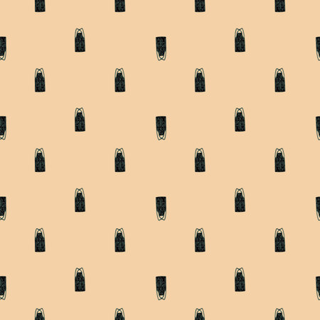 Apron engraved seamless pattern. Vintage background for kitchen in hand drawn style.