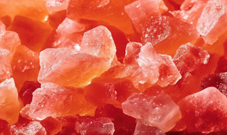 Abstract sugar crystal. Granulated surar Close-up wallpaper. macro. Created with generative AI toolsの素材