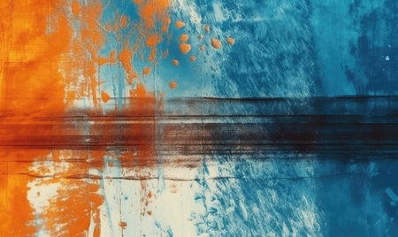 Textured dirty old wall. Grunge painted background. For banner, postcard, book illustration, card. Created with generative AI toolsの素材