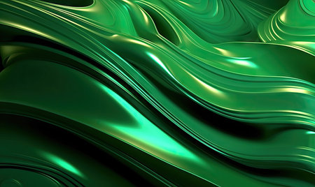 Abstract liquid wallpaper. creative green banner. For banner, postcard, book illustration, card. Created with generative AI toolsの素材