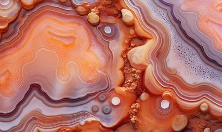 A close up of a rock. Red mineral stone surface. For banner, postcard, book illustration, card. Created with generative AI toolsの素材