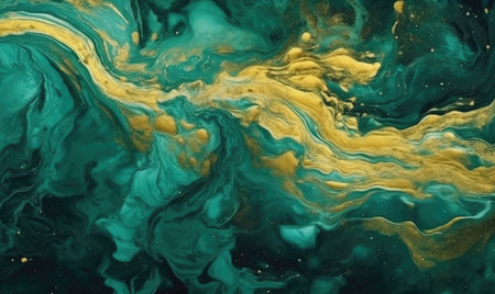 watercolor stain wallpaper. Texture of malachite stone. For banner, postcard, book illustration, card. Created with generative AI toolsの素材