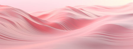 Abstract 3D visualization of a delicate pastel pink surface, exuding calm and elegance. AI generative.の素材