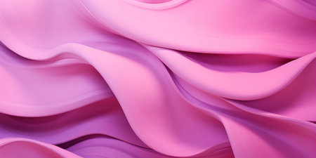 Softly undulating pink paper textures in a calming abstract design. AI generative.の素材