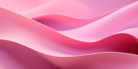 Softly undulating pink paper textures in a calming abstract design. AI generative.の素材