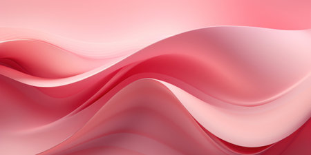 Softly undulating pink paper textures in a calming abstract design. AI generative.の素材