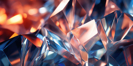 Intricate crystal formations captured in a soft-focus, evoking mystery and elegance. AI generative.の素材