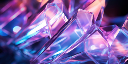 Intricate crystal formations captured in a soft-focus, evoking mystery and elegance. AI generative.の素材