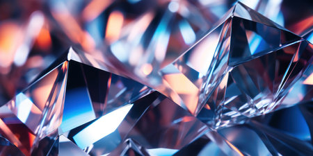Intricate crystal formations captured in a soft-focus, evoking mystery and elegance. AI generative.の素材