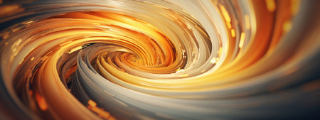 Spiraling extruded design in a mesmerizing 3D abstract representation. AI generative.の素材