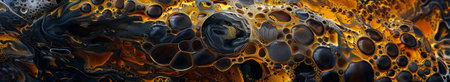 Biological Texture in Amber and Obsidian Tones.の素材