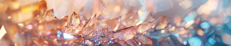 Cluster of Crystal Formations Reflecting Soft Light.の素材