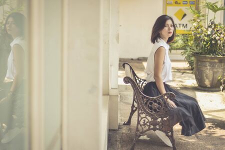 jelita's photoshoot taken at kampoeng heritage malang, indonesia. photoshoot in the early morning around 7amのeditorial素材