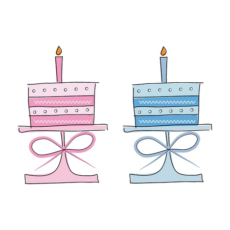 Birthday cakesのイラスト素材