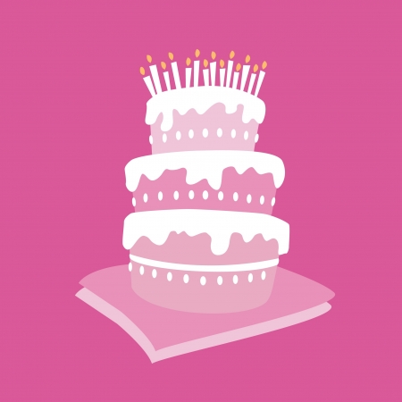 Birthday girl cakeのイラスト素材