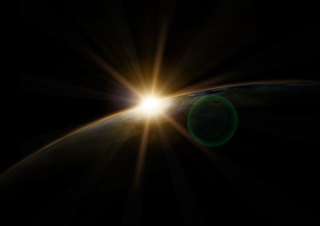 Planet earth in the moning.の写真素材
