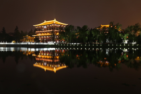 Tangerong Furong garden night viewのeditorial素材
