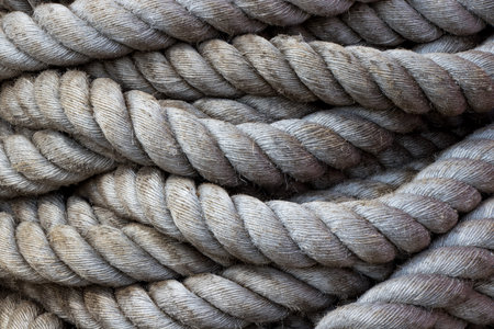 close up of large lines from a ship