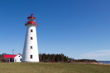 light house in PEI, Canada on the shore of the Atlantic Oceanのeditorial素材