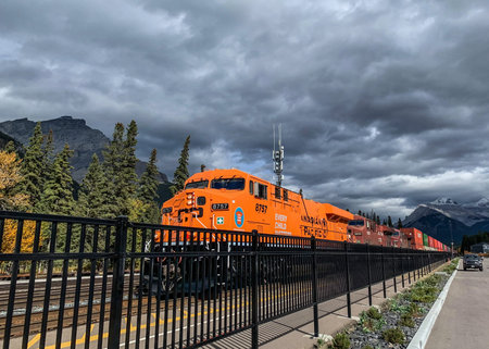 Banff, Alberta, Canada - September 30, 2021: A CP supports National Day for Truth and Reconciliation...