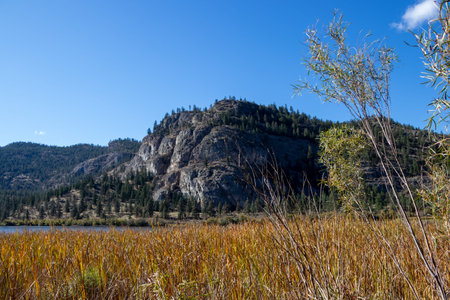 Vaseux Lake in the Okanagan Valley in beautiful British Columbia, Canadaの写真素材