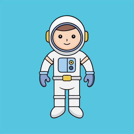 astronaut cartoon design, vector illustration graphic eps10 graphicのイラスト素材