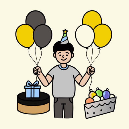Birthday design over beige background, vector illustration eps10のイラスト素材