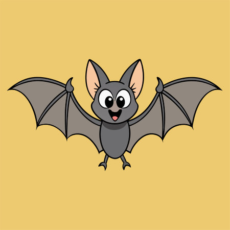 Bat. Cute cartoon style. Vector illustration for your design.のイラスト素材