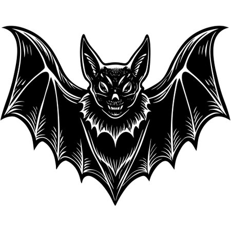 Bat.Mascot Templates.Vector illustration ready for vinyl cutting.のイラスト素材