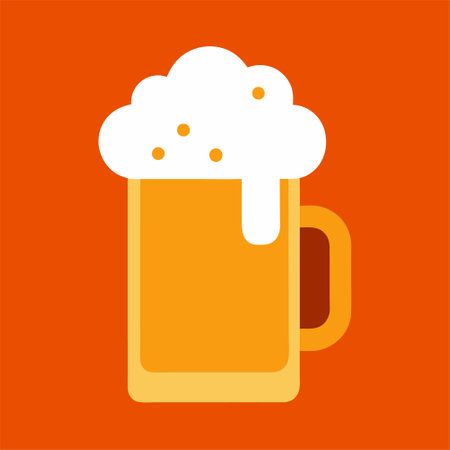 Glass of beer icon. Flat design style eps 10 vector illustrationのイラスト素材