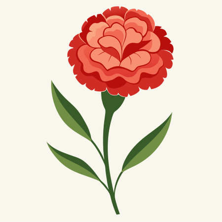 carnation flower design, vector illustration eps10 graphic.のイラスト素材