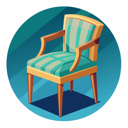Armchair icon. Isometric illustration of armchair vector icon for webのイラスト素材