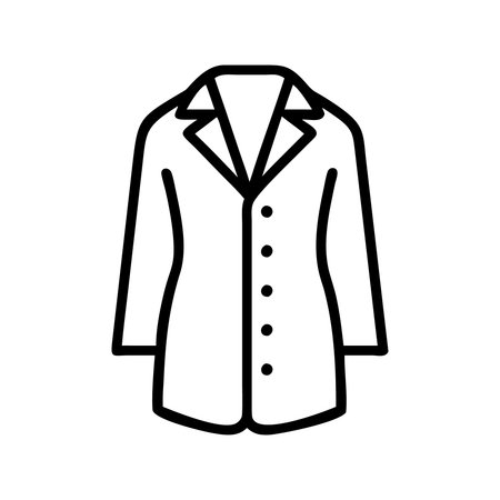 Womens jacket icon vector. A thin line sign. Isolated contour symbol illustrationのイラスト素材