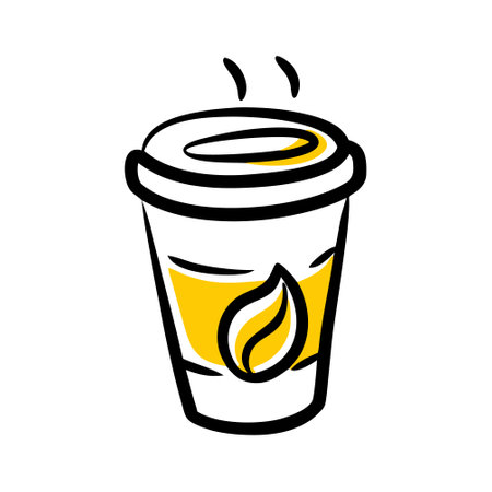 Coffee cup icon on white background. Vector illustration. Eps 10.のイラスト素材