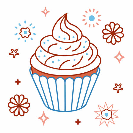 Cupcake icon. Cupcake vector icon. Cupcake vector icon