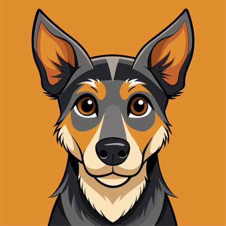 Cute dog. Vector illustration of a dog. Cartoon style.のイラスト素材