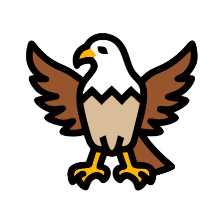 Bald Eagle Vector Icon Sign Icon Vector Illustration For Personal And Commercial Use... Clean Look Trendy Icon...のイラスト素材
