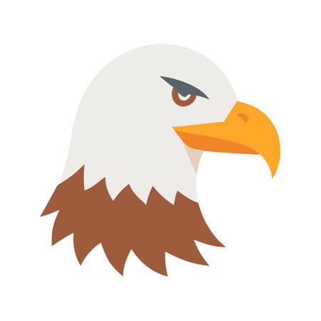 Bald eagle icon. Flat illustration of bald eagle vector icon for webのイラスト素材