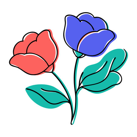 Flowers icon vector isolated on white background for your web and mobile app design, Flowers logo conceptのイラスト素材