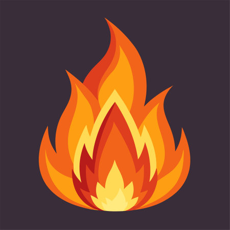 Fire flame icon. Flat illustration of fire flame vector icon for webのイラスト素材