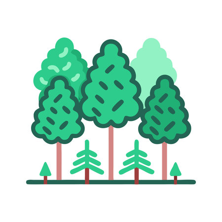 Pine trees vector icon isolated on white background for your web and mobile app designのイラスト素材